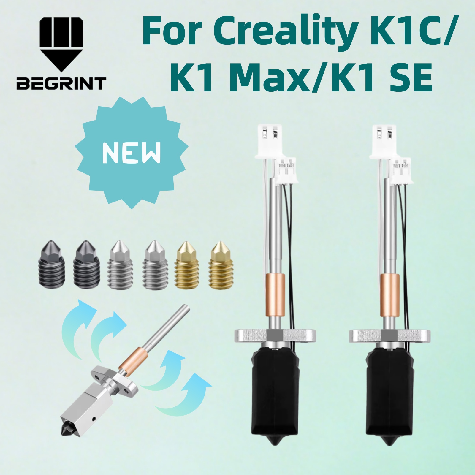 High Flow Ceramic Hotend - Neuestes Keramik-Heizblock-Set für Creality K1C/K1 Max/K1