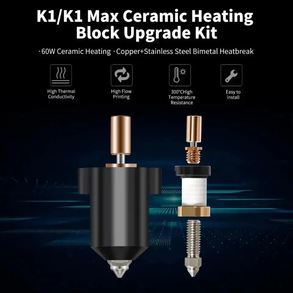 Upgrade des Creality K1 Kerami – High Flow Ceramic Hotend Bewertung und Preis