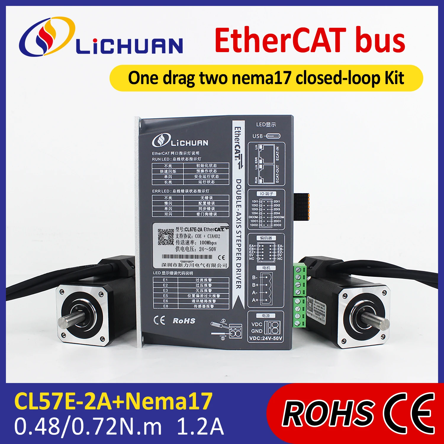 2026 Lichuan DC24V~50V 1.2A 10 – Closed Loop Stepper Motor Nema 17 Bewertung und Preis